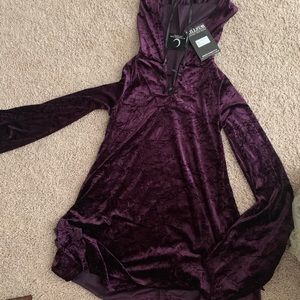 RARE Killstar Velvet Purple Cloak Dress!!😍😍🖤🖤